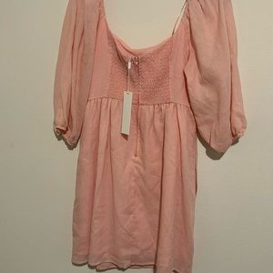 Every
3/4 Sleeve Square Neck Babydoll Mini Dress